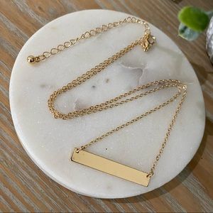 Gold Bar NWOT Necklace